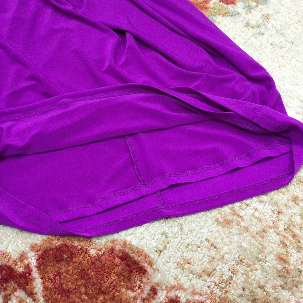 Lauren Ralph Lauren Womens Sleeveless Ruched Midi Bodycon Dress Purple Size 8 - Picture 10 of 10